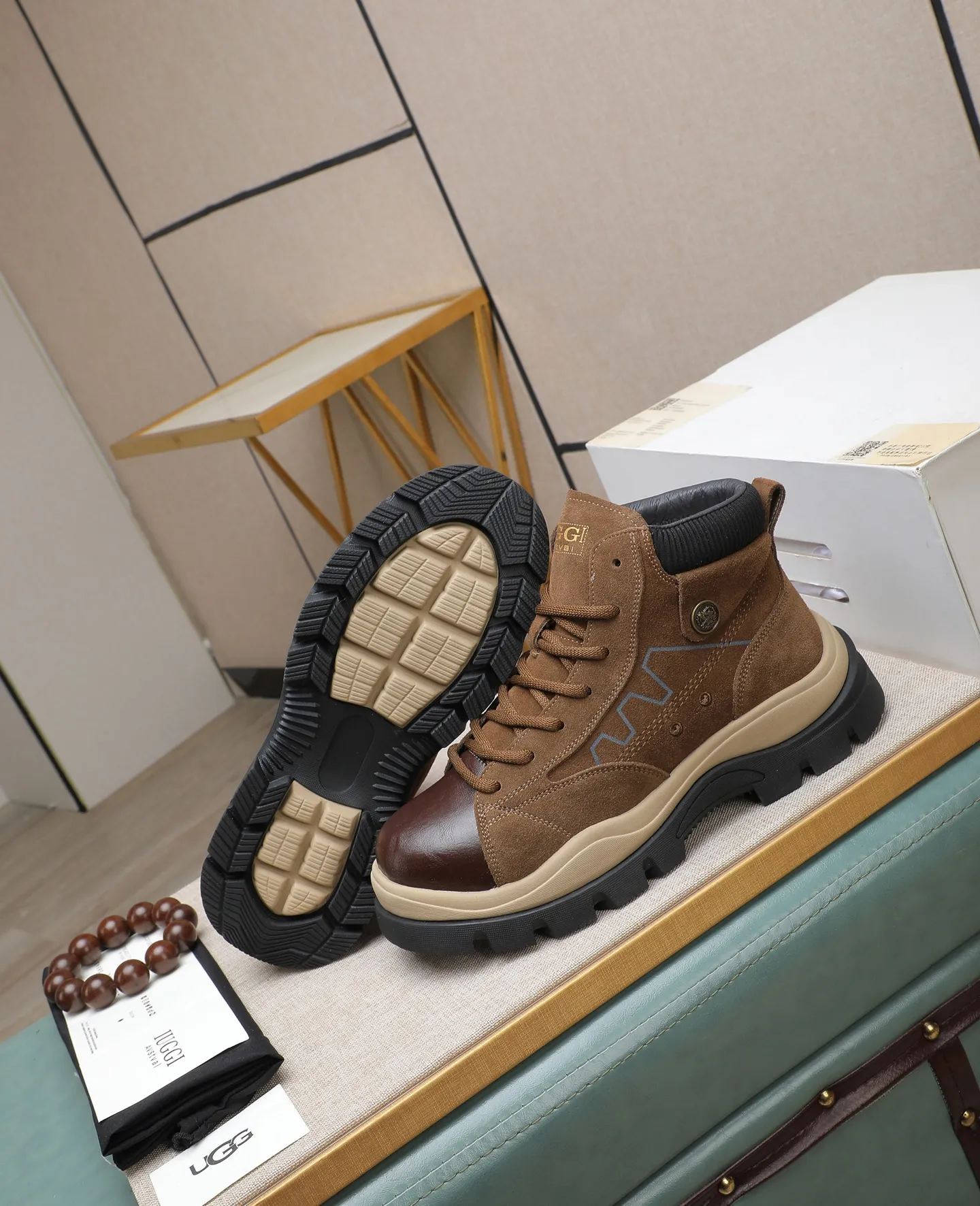 Men's shoes 💰640 IUGGI new retro presbyopia men's shoes, casual and versatile, full of high-end sense, fashionable, luxury and personalized style, joint style, retro presbyopia factor, full of handsome style, first layer suede cowhide, lining wool, rubber outsole, light and non-slip size: 39-44